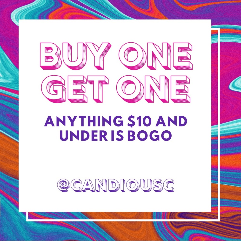 Everything in my closet $10 and below is BOGO